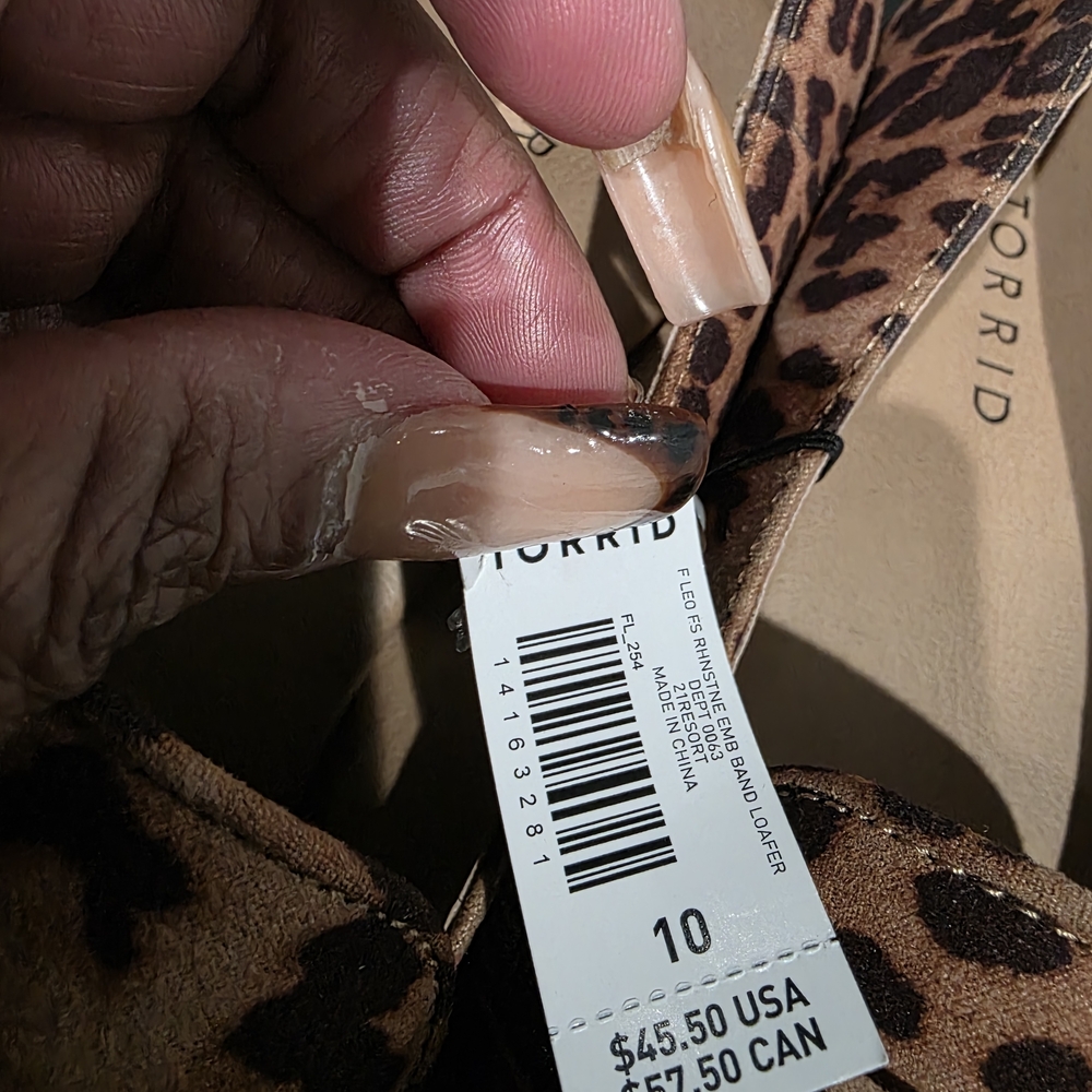 Torrid Leopard Print Loafers Flats Black Rhinestone Animal Print Women's 10 US - Picture 5 of 8
